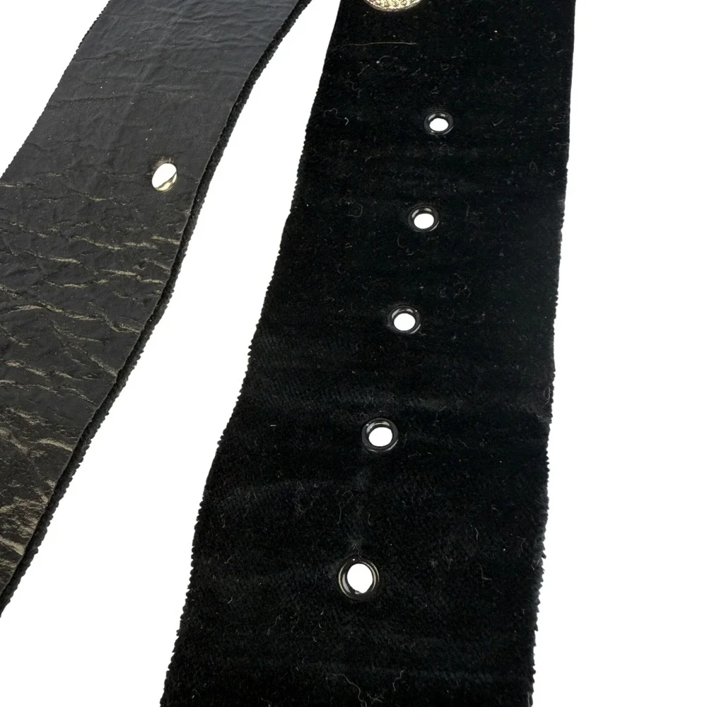 Vintage The Limited Rhinestone‎ Belt Velvet Womens Size Large Hollywood Glam